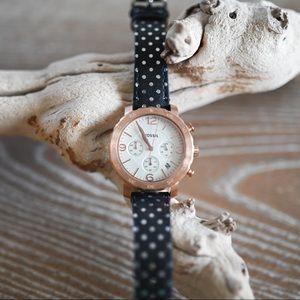 FOSSIL polkadot women watch